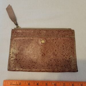 J. Crew Bronze Pebbled Clutch